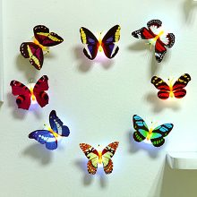 3D Decorative Butterfly Shaped LED Wall Sticker