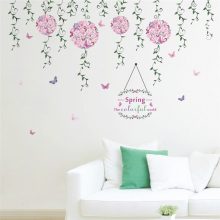 Romantic Hanging Flowers Wall Sticker