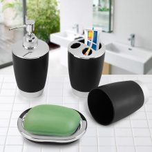 Set of 4 Bathroom Accessories and Soap Containers
