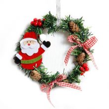 Christmas Party Artificial Wood Decorative Wreath