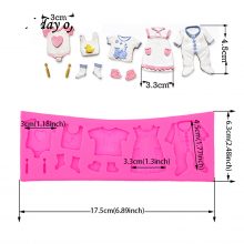 New 3D Baby Clothes Shower Silicone Mould